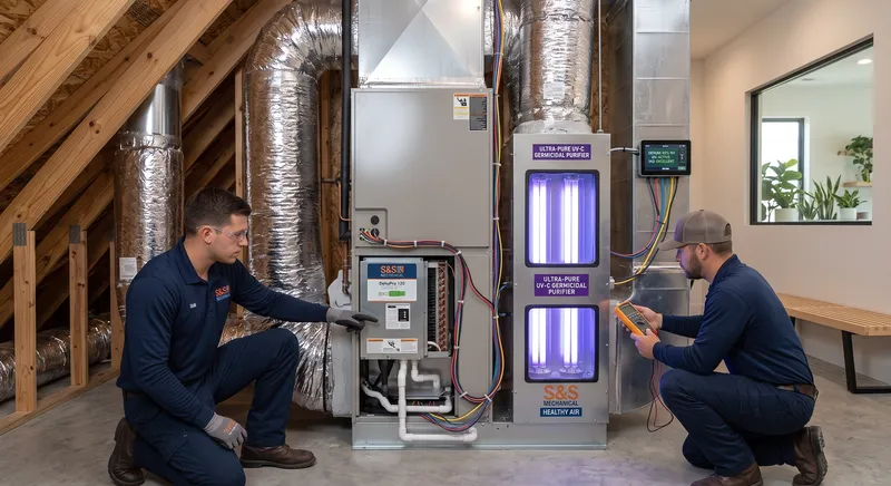 Whole-home dehumidifier and UV-C germicidal air purifier installation in Apopka FL